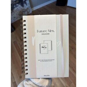 Miss To Mrs Future Mrs. Organizer Wedding Planner Spiral Bound with Zipper Pouch